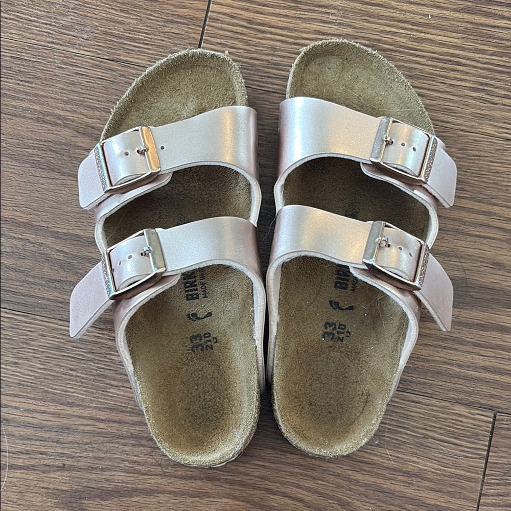 Birkenstock Pink Sandals with Adjustable Straps and Cork Footbed